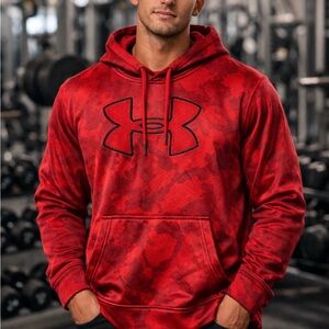 Under Armour Men's Camouflage Red Hoodie